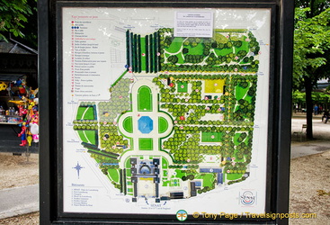 Map of the Jardin du Luxembourg